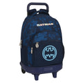 School Rucksack with Wheels Batman Legendary Navy Blue 33 X 45 X 22 cm