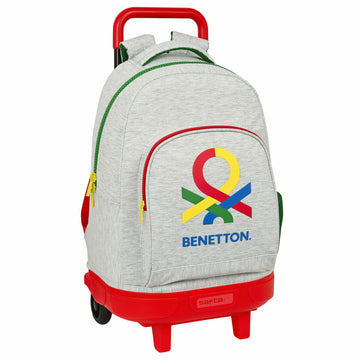 School Rucksack with Wheels Benetton Pop 33 x 22 x 45 cm