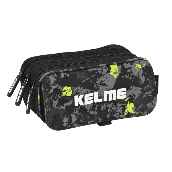 Triple Carry-all Kelme Jungle Black Grey Lime (21,5 x 10 x 8 cm)