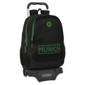 School Rucksack with Wheels Munich Caviar Black 32 x 44 x 16 cm