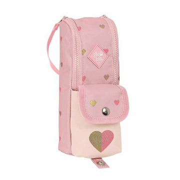 Holdall Glowlab Kids Hearts Light Pink 21 x 6 cm