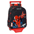 School Rucksack with Wheels Spider-Man Hero Black 27 x 33 x 10 cm