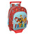 School Rucksack with Wheels The Paw Patrol Funday Blue Red 26 x 34 x 11 cm