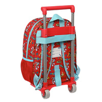 School Rucksack with Wheels The Paw Patrol Funday Blue Red 26 x 34 x 11 cm