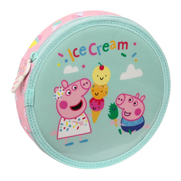 Pencil Case Peppa Pig Ice cream Pink Mint (18 Pieces)