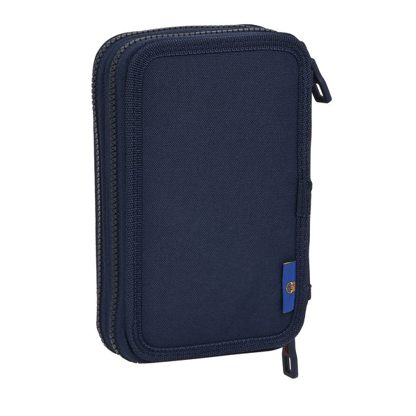 School Case with Accessories F.C. Barcelona Navy Blue 12.5 x 19.5 x 4 cm (28 Pieces)