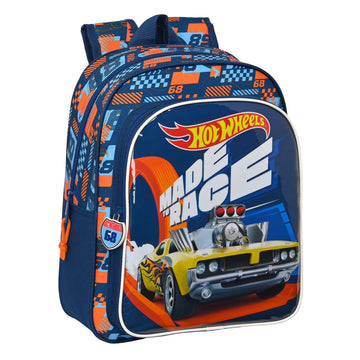 Child bag Hot Wheels Speed club Orange Navy Blue (27 x 33 x 10 cm)