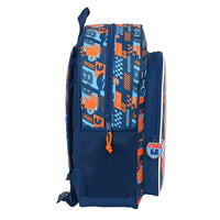 School Bag Hot Wheels Speed club Orange Navy Blue (32 x 38 x 12 cm)