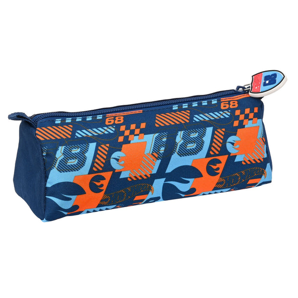 School Case Hot Wheels Speed club Orange Navy Blue (21 x 8 x 7 cm)