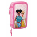 Double Pencil Case Barbie Girl Pink 12,5 x 19,5 x 4 cm