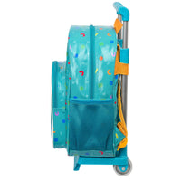 School Rucksack with Wheels CoComelon Back to class Light Blue (26 x 34 x 11 cm)