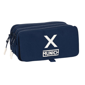Triple Carry-all Munich Marino Navy Blue (21,5 x 10 x 8 cm)