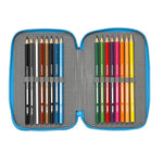 Triple Pencil Case SuperThings Rescue force 12.5 x 19.5 x 5.5 cm Blue (36 Pieces)