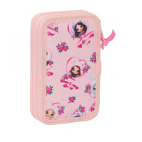 Double Pencil Case Na!Na!Na! Surprise Fabulous Pink 12.5 x 19.5 x 4 cm (28 Pieces)