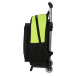 School Rucksack with Wheels Real Betis Balompié Black Lime 28 x 34 x 10 cm