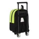 School Rucksack with Wheels Real Betis Balompié Black Lime 22 x 27 x 10 cm
