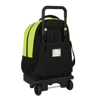 School Rucksack with Wheels Real Betis Balompié 33 x 45 x 22 cm Black Lime