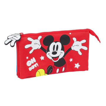 Triple Carry-all Mickey Mouse Fantastic Blue Red 22 x 12 x 3 cm