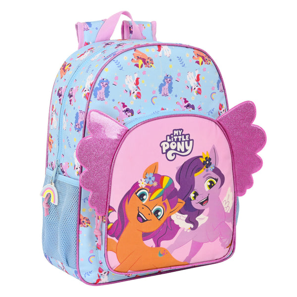 School Bag My Little Pony Wild & free Blue Pink 33 x 42 x 14 cm