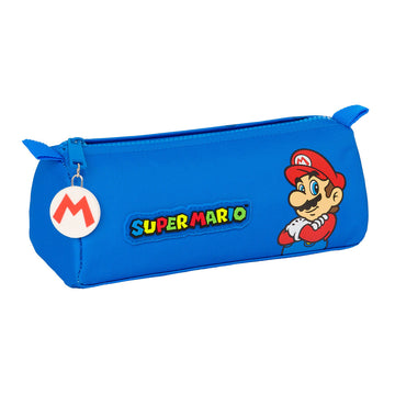 School Case Super Mario Play Blue Red 21 x 8 x 7 cm