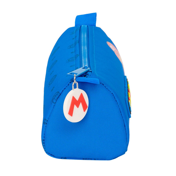 School Case Super Mario Play Blue Red 21 x 8 x 7 cm