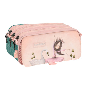 Triple Carry-all Santoro Swan Lake Grey Pink 21,5 x 10 x 8 cm