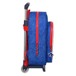School Rucksack with Wheels Sonic Let's roll Navy Blue 26 x 34 x 11 cm