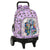 School Rucksack with Wheels Monster High Best boos Lilac 33 X 45 X 22 cm