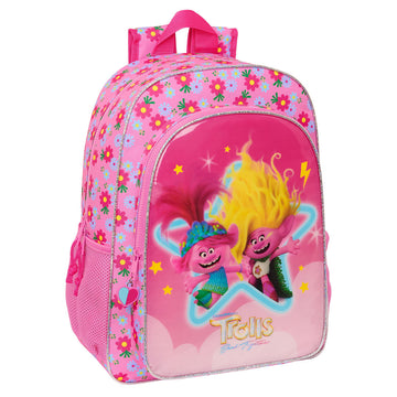 School Bag Trolls Pink 33 x 42 x 14 cm