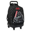 School Rucksack with Wheels Star Wars The fighter Black 33 X 45 X 22 cm