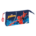 Double Carry-all Spider-Man Neon Navy Blue 22 x 12 x 3 cm