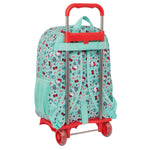 School Rucksack with Wheels Hello Kitty Sea lovers Turquoise 33 x 42 x 14 cm