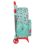 School Rucksack with Wheels Hello Kitty Sea lovers Turquoise 33 x 42 x 14 cm