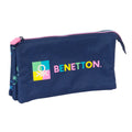 Triple Carry-all Benetton Cool Navy Blue 22 x 12 x 3 cm