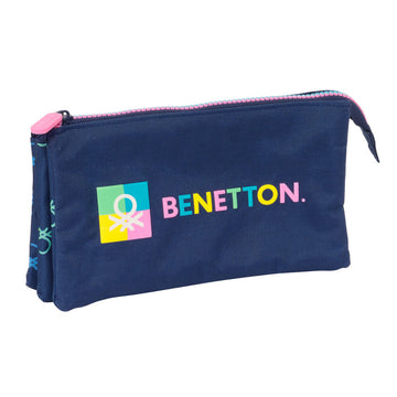 Triple Carry-all Benetton Cool Navy Blue 22 x 12 x 3 cm