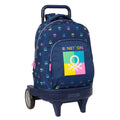 School Bag Benetton Cool Navy Blue 33 x 45 x 22 cm