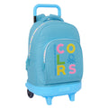 School Bag Benetton Spring Sky blue 33 x 45 x 22 cm