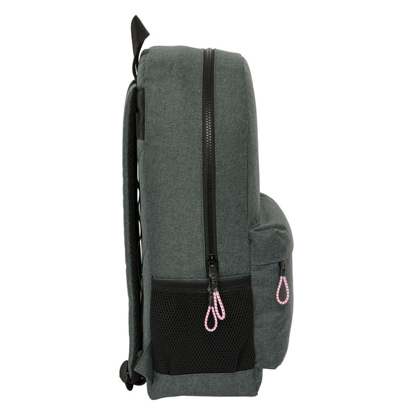 School Bag Kappa Silver pink Grey 30 x 14 x 46 cm