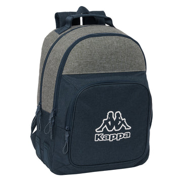 School Bag Kappa Dark navy Grey Navy Blue 32 x 42 x 15 cm