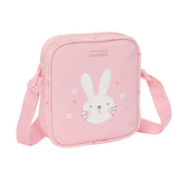 Shoulder Bag Safta Rabbit Pink 16 x 18 x 4 cm