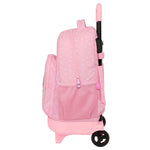 School Rucksack with Wheels Glow Lab Sweet home Pink 33 X 45 X 22 cm