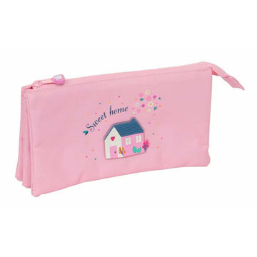 Triple Carry-all Glowlab Kids Sweet Home Pink 22 x 12 x 3 cm Recycled