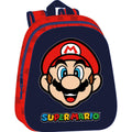 3D Child bag Super Mario Red Navy Blue 27 x 33 x 10 cm