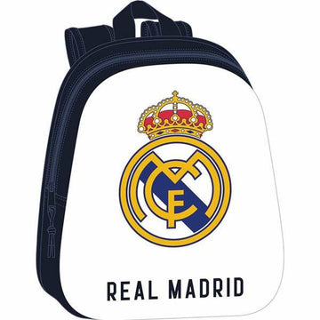 School Bag Real Madrid C.F. White Navy Blue 27 x 33 x 10 cm