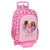 School Rucksack with Wheels Barbie Love Pink 33 x 42 x 14 cm