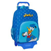 School Rucksack with Wheels Donald Blue 33 x 42 x 14 cm