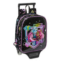 School Rucksack with Wheels Monster High Black 22 x 27 x 10 cm
