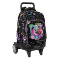 School Rucksack with Wheels Monster High Black 33 x 45 x 22 cm