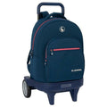 School Rucksack with Wheels Safta Blue 33 x 22 x 45 cm