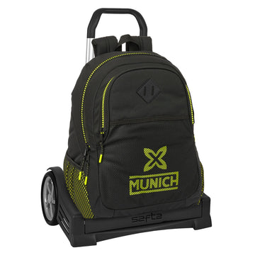 School Rucksack with Wheels Munich Beat Black 32 x 44 x 16 cm